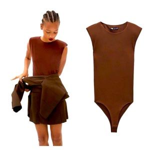 Zara bodysuit brown